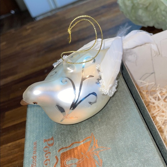 Vintage White Bird Ornament - Picture 5 of 6